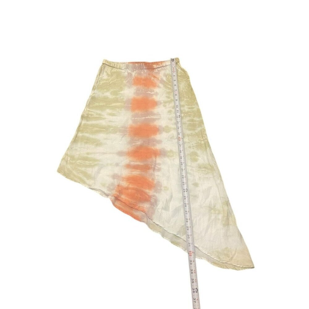Young, Fabulous & Broke Skirt S Viscose Asymmetric Hem Marguax Orange Y2K - Picture 4 of 8